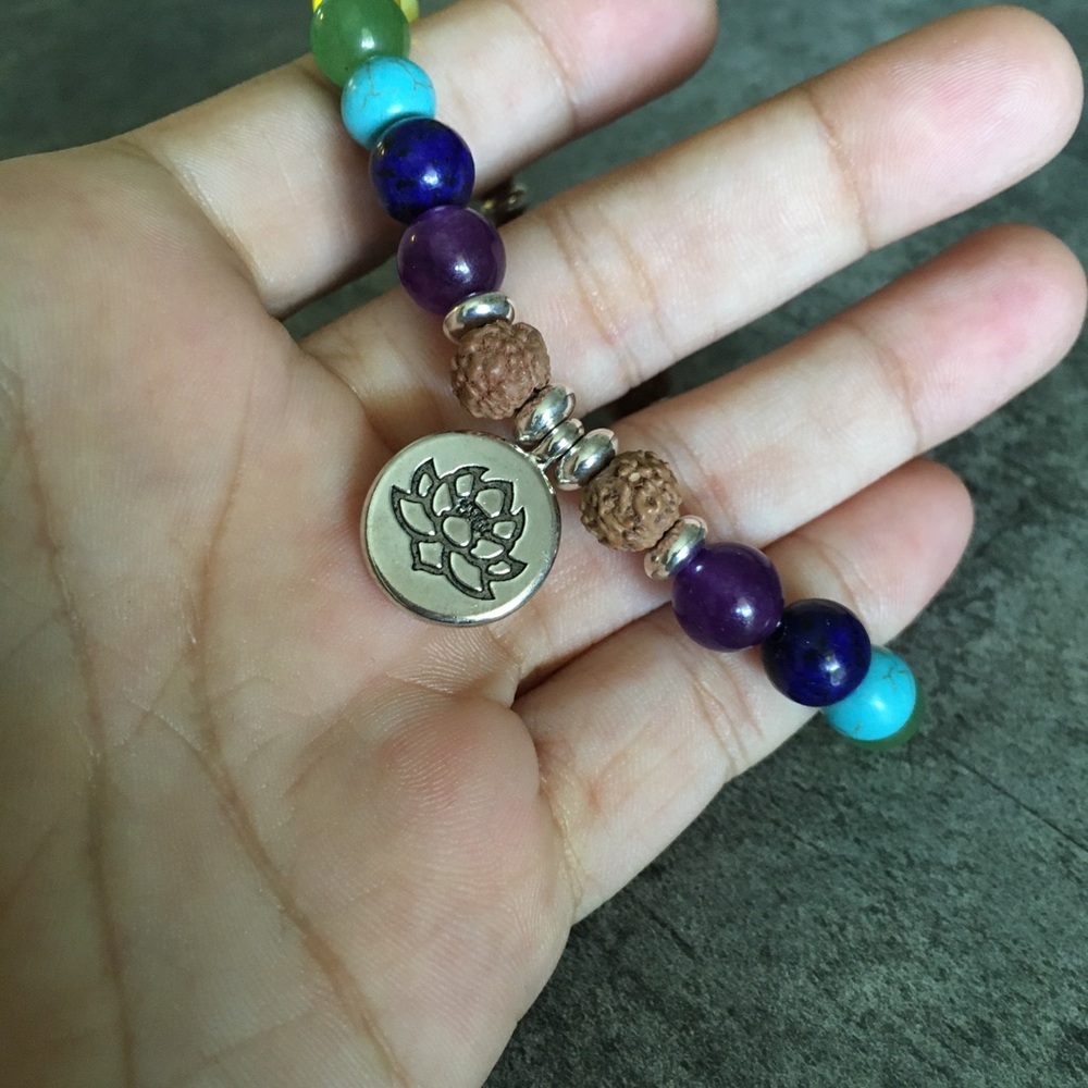 Chakra Healing Lotus Crystal Bracelet - Picture 8 of 8